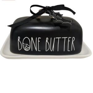 🖤☠️ Ray Dunn ‘Bone Butter’ Black and White Butter Dish NWT